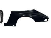 Rear 1/4 panel with separate door pillar Targa. Porsche 911 08/1969- 07/1973 - 91150306140, 91150306140GRV, 91150306243, 91150306243GRV - 1680400470, 1680400480